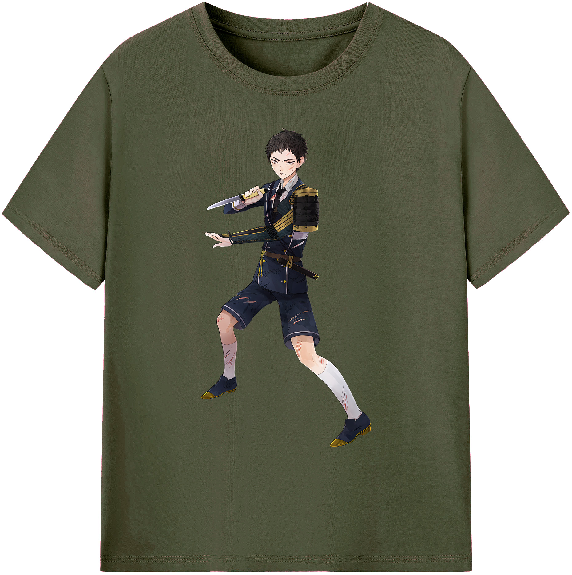 （画像用） 刀剣乱舞 Touken Ranbu 綿100％ メンズ半袖Tシャツ｜肌触りやわらか＆通気性